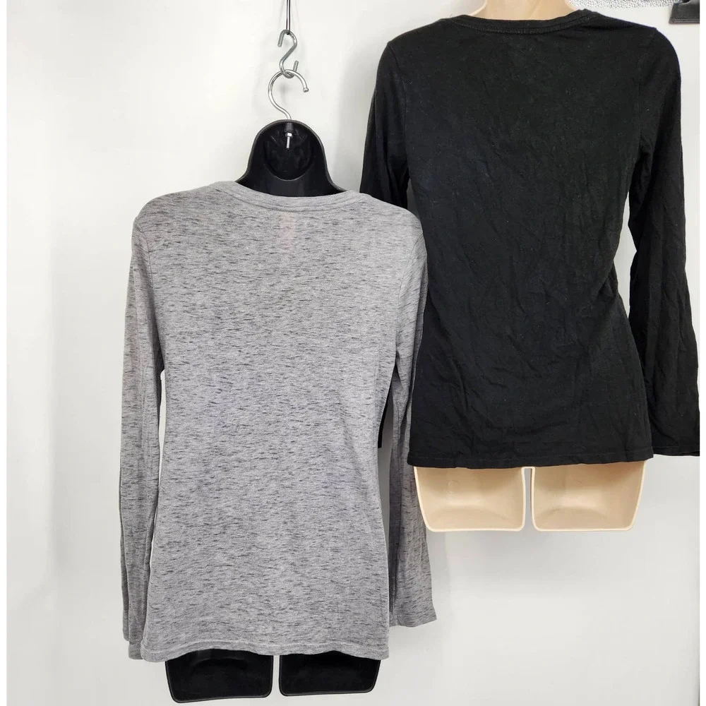 No Boundaries Intimate Sleepwear Long Sleeve Tops Lot of 2 Scoop Neck